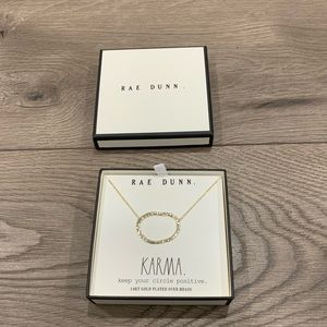 Rae Dunn gold Karma necklace BNIB